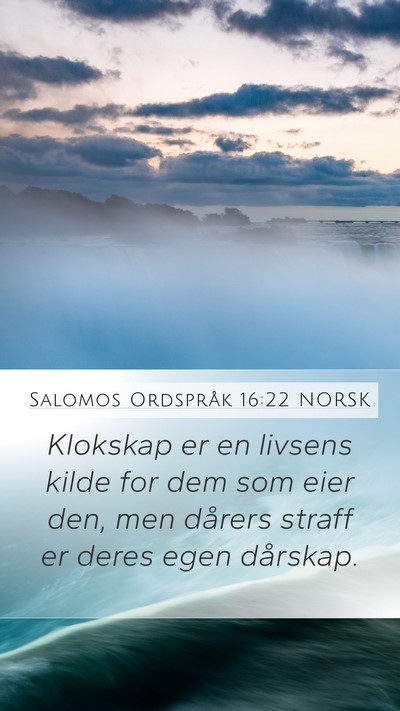 Salomos Ordspråk 16:22 NORSK Bible Verse Image