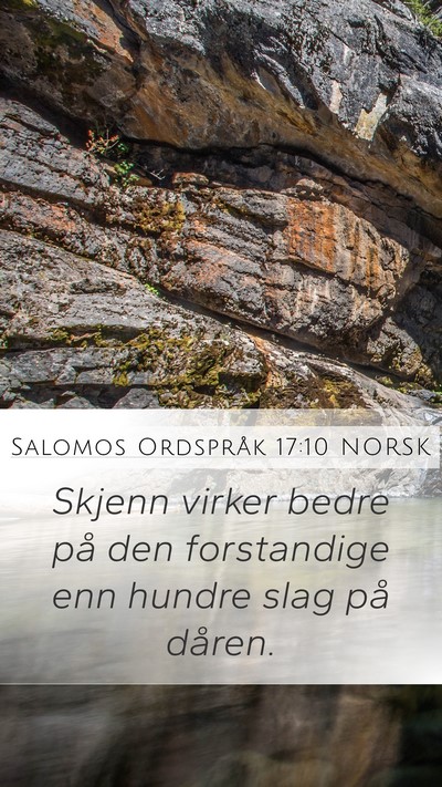Salomos Ordspråk 17:10 NORSK Bible Verse Image