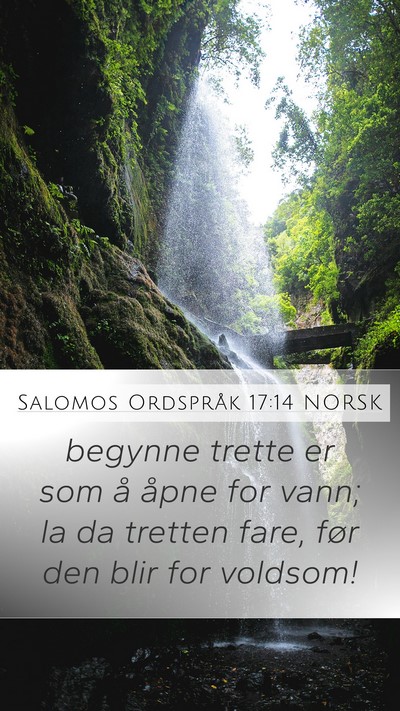Salomos Ordspråk 17:14 NORSK Bible Verse Image