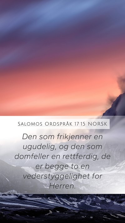 Salomos Ordspråk 17:15 NORSK Bible Verse Image