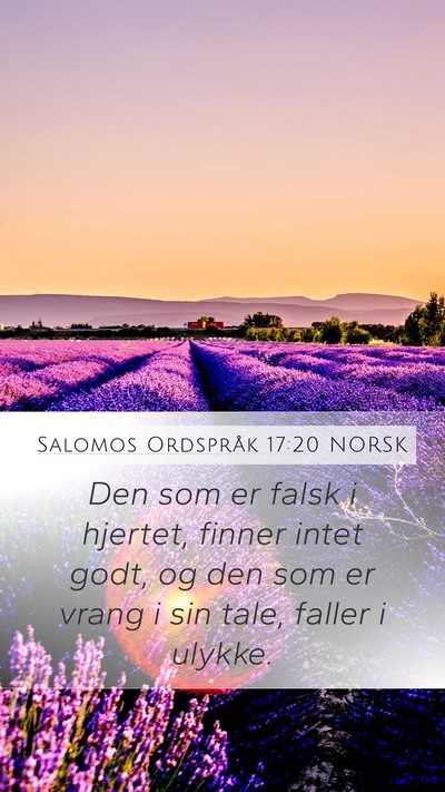 Salomos Ordspråk 17:20 NORSK Bible Verse Image