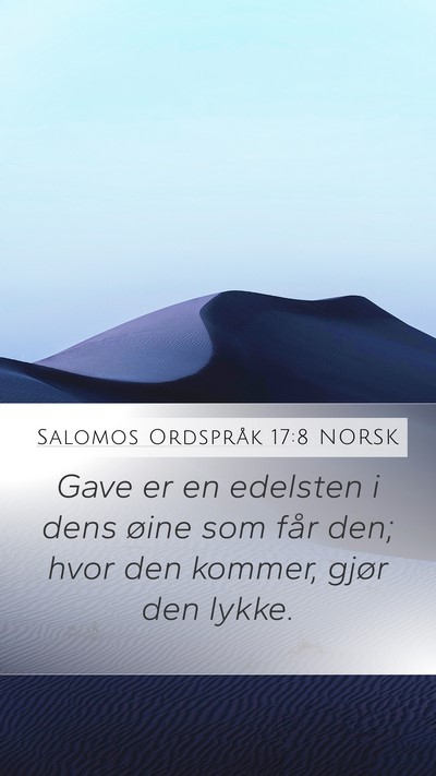 Salomos Ordspråk 17:8 NORSK Bible Verse Image