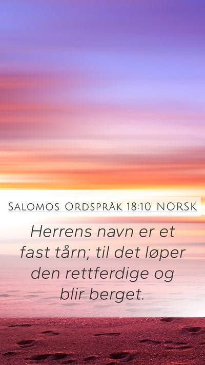 Salomos Ordspråk 18:10 NORSK Bible Verse Image