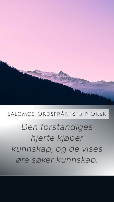 Salomos Ordspråk 18:15 NORSK Bible Verse Image