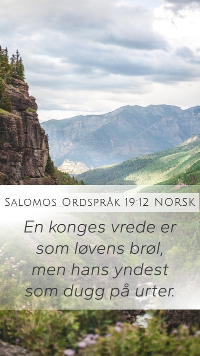 Salomos Ordspråk 19:12 NORSK Bible Verse Image
