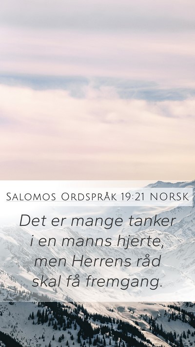 Salomos Ordspråk 19:21 NORSK Bible Verse Image