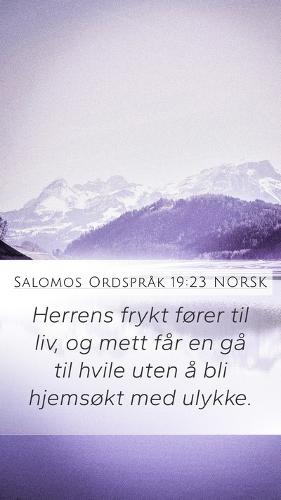 Salomos Ordspråk 19:23 NORSK Bible Verse Image
