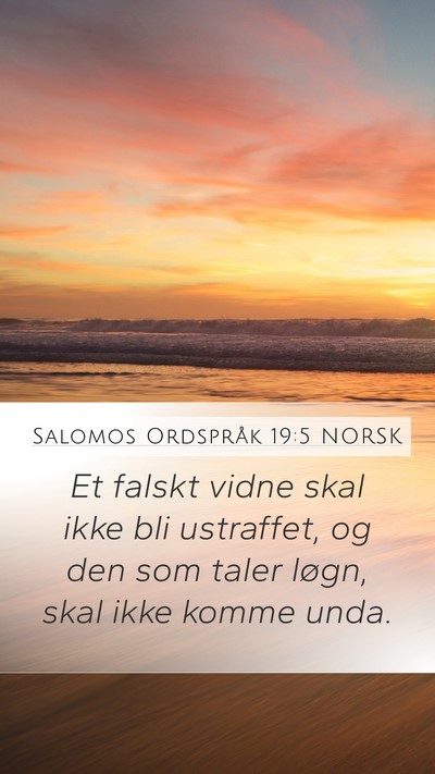 Salomos Ordspråk 19:5 NORSK Bible Verse Image