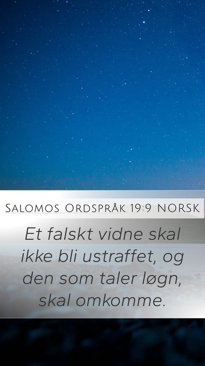 Salomos Ordspråk 19:9 NORSK Bible Verse Image