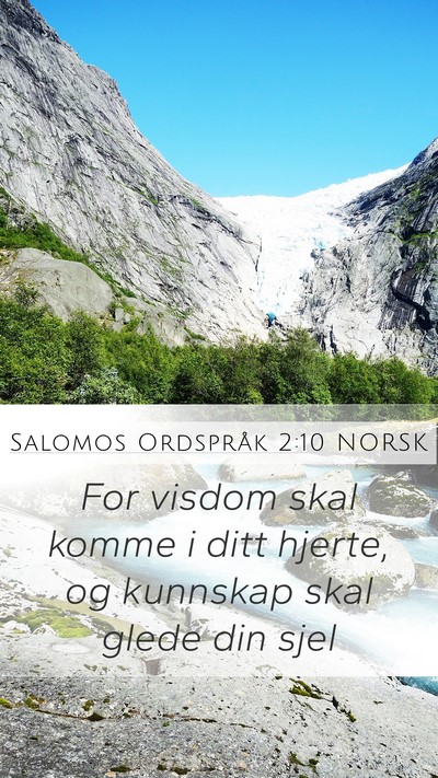 Salomos Ordspråk 2:10 NORSK Bible Verse Image