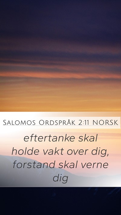 Salomos Ordspråk 2:11 NORSK Bible Verse Image