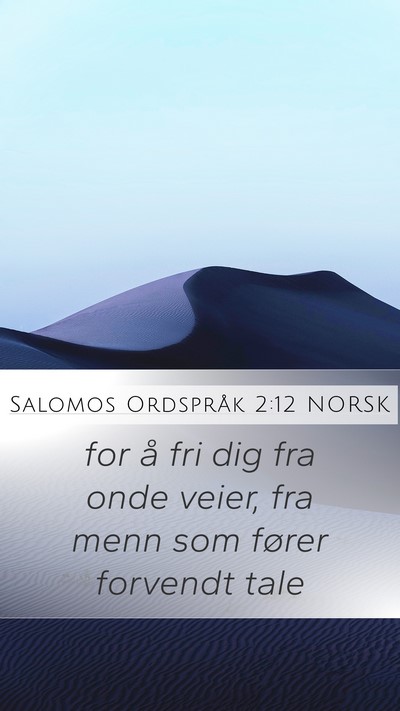 Salomos Ordspråk 2:12 NORSK Bible Verse Image