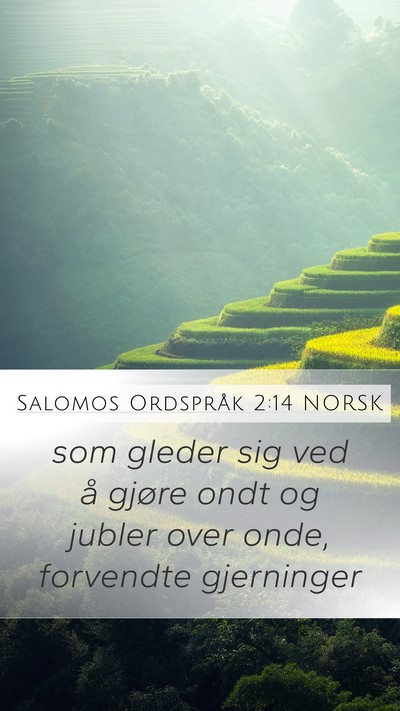 Salomos Ordspråk 2:14 NORSK Bible Verse Image