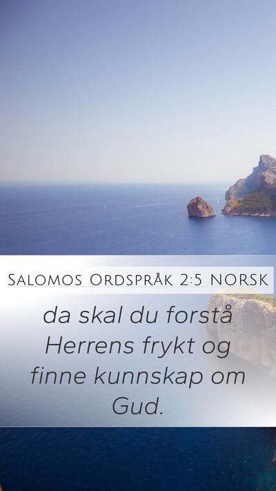 Salomos Ordspråk 2:5 NORSK Bible Verse Image