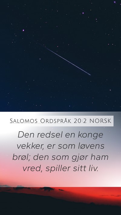 Salomos Ordspråk 20:2 NORSK Bible Verse Image