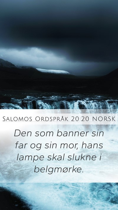 Salomos Ordspråk 20:20 NORSK Bible Verse Image