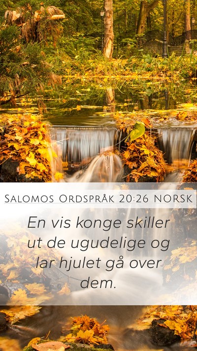 Salomos Ordspråk 20:26 NORSK Bible Verse Image