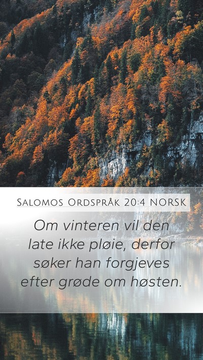 Salomos Ordspråk 20:4 NORSK Bible Verse Image