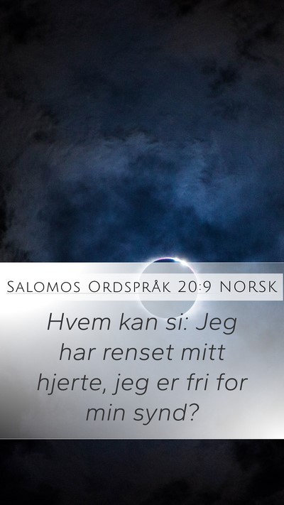 Salomos Ordspråk 20:9 NORSK Bible Verse Image