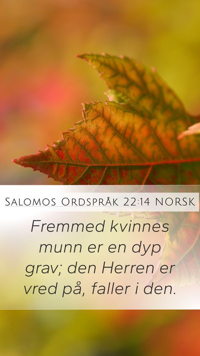 Salomos Ordspråk 22:14 NORSK Bible Verse Image