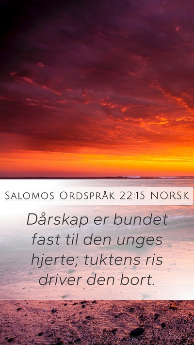 Salomos Ordspråk 22:15 NORSK Bible Verse Image