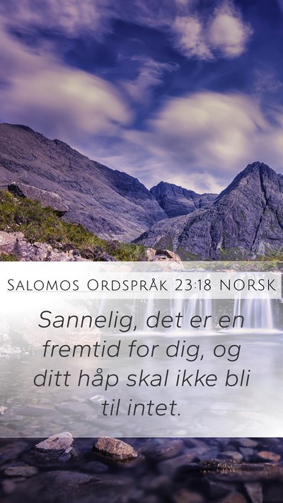 Salomos Ordspråk 23:18 NORSK Bible Verse Image