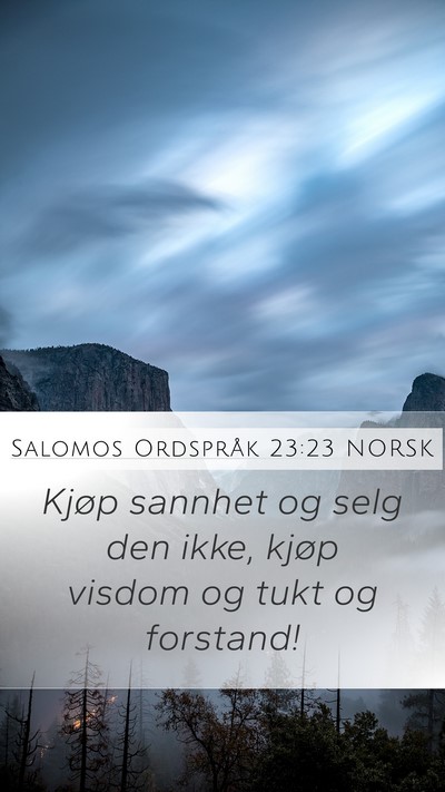 Salomos Ordspråk 23:23 NORSK Bible Verse Image