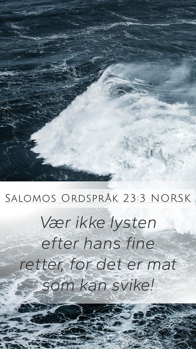 Salomos Ordspråk 23:3 NORSK Bible Verse Image