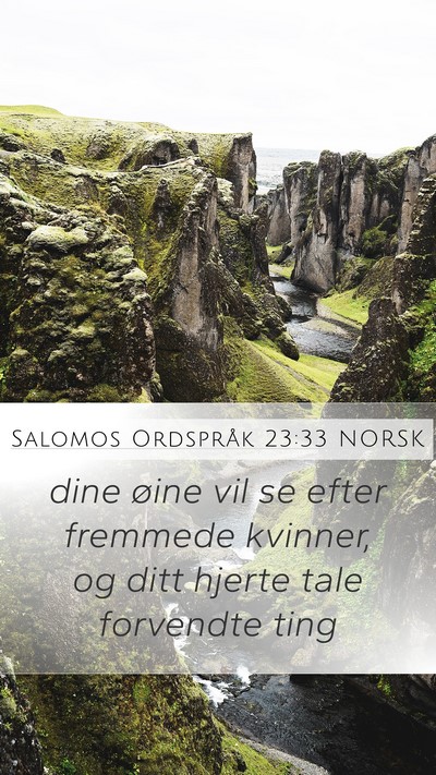 Salomos Ordspråk 23:33 NORSK Bible Verse Image