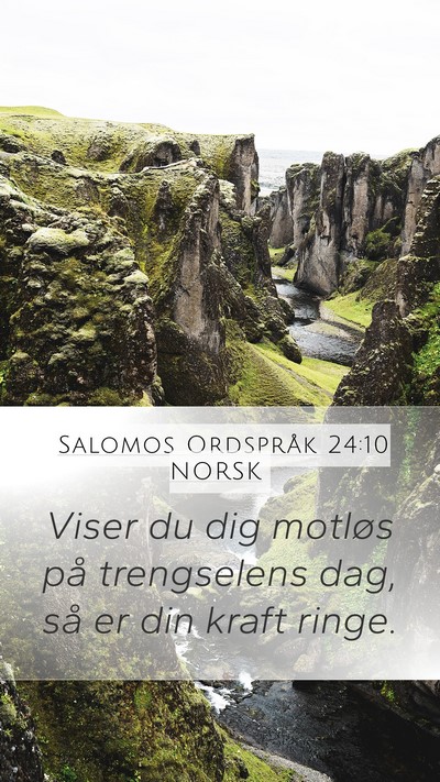 Salomos Ordspråk 24:10 NORSK Bible Verse Image