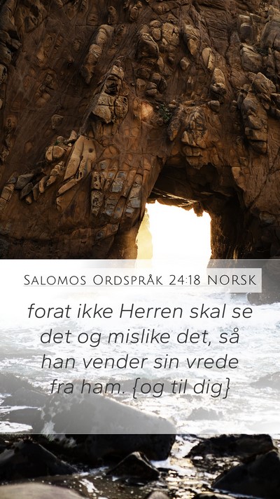 Salomos Ordspråk 24:18 NORSK Bible Verse Image