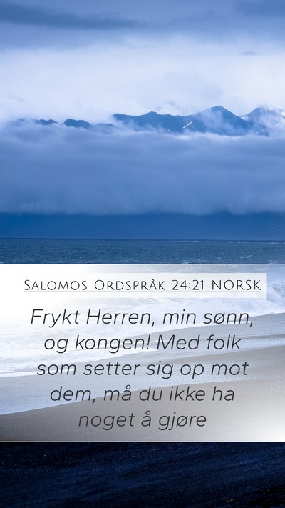 Salomos Ordspråk 24:21 NORSK Bible Verse Image