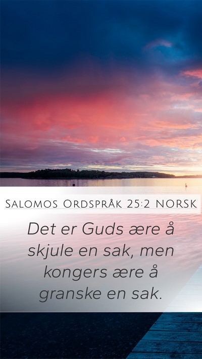 Salomos Ordspråk 25:2 NORSK Bible Verse Image