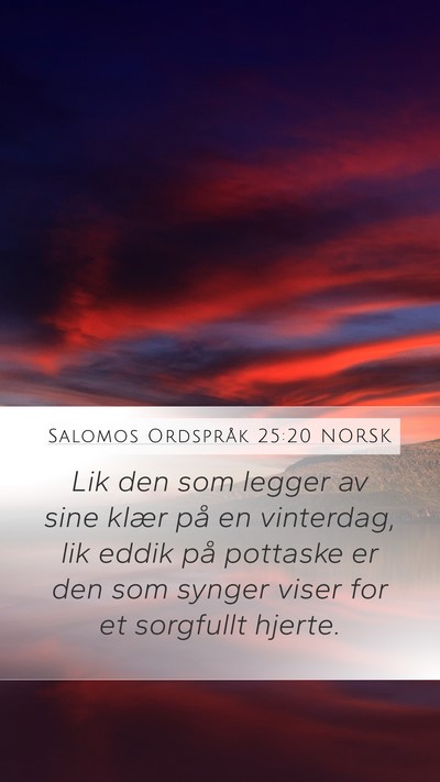 Salomos Ordspråk 25:20 NORSK Bible Verse Image