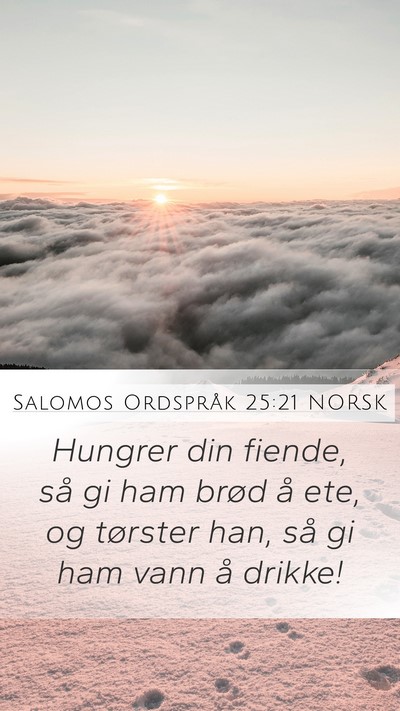 Salomos Ordspråk 25:21 NORSK Bible Verse Image