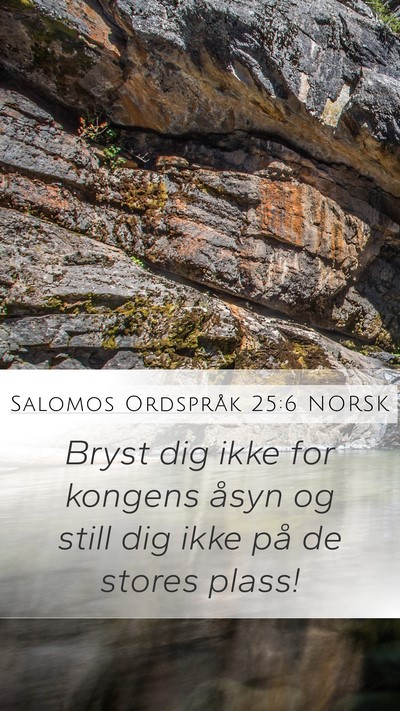 Salomos Ordspråk 25:6 NORSK Bible Verse Image