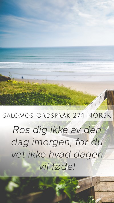 Salomos Ordspråk 27:1 NORSK Bible Verse Image
