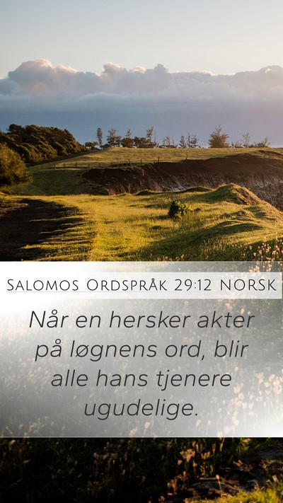 Salomos Ordspråk 29:12 NORSK Bible Verse Image