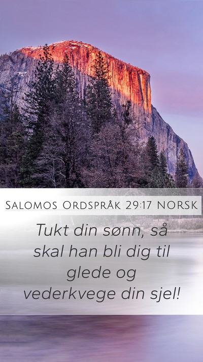 Salomos Ordspråk 29:17 NORSK Bible Verse Image