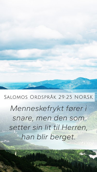 Salomos Ordspråk 29:25 NORSK Bible Verse Image