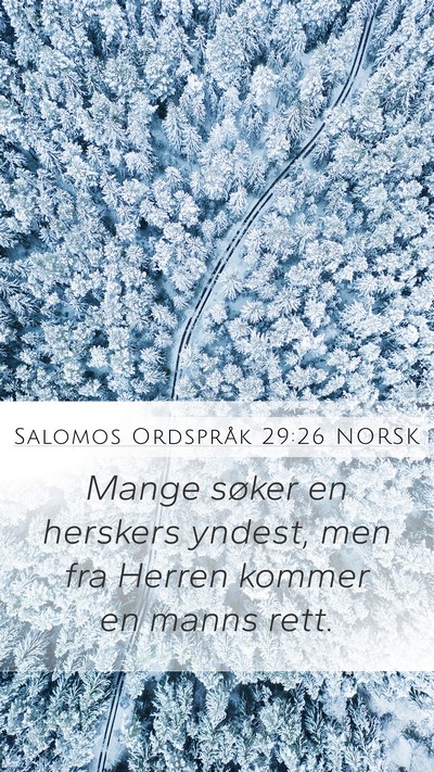Salomos Ordspråk 29:26 NORSK Bible Verse Image