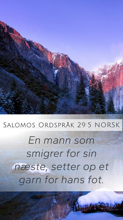 Salomos Ordspråk 29:5 NORSK Bible Verse Image
