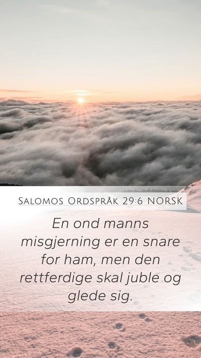 Salomos Ordspråk 29:6 NORSK Bible Verse Image