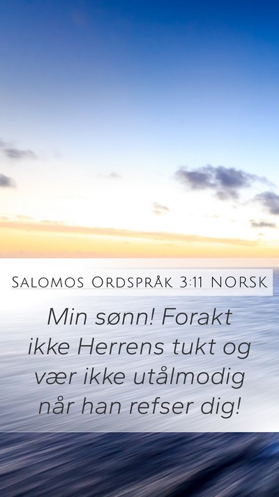 Salomos Ordspråk 3:11 NORSK Bible Verse Image