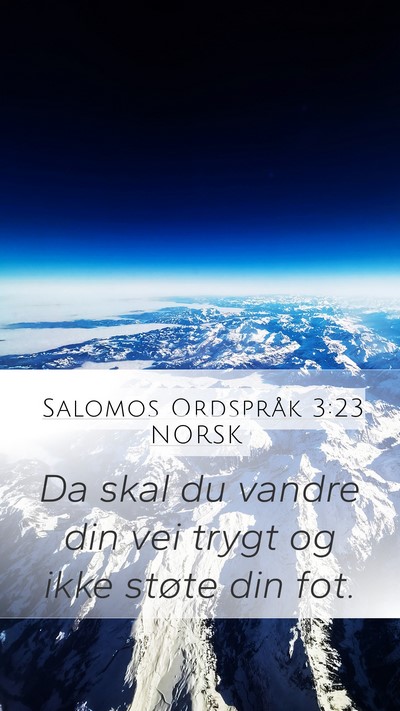 Salomos Ordspråk 3:23 NORSK Bible Verse Image