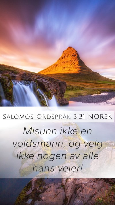 Salomos Ordspråk 3:31 NORSK Bible Verse Image