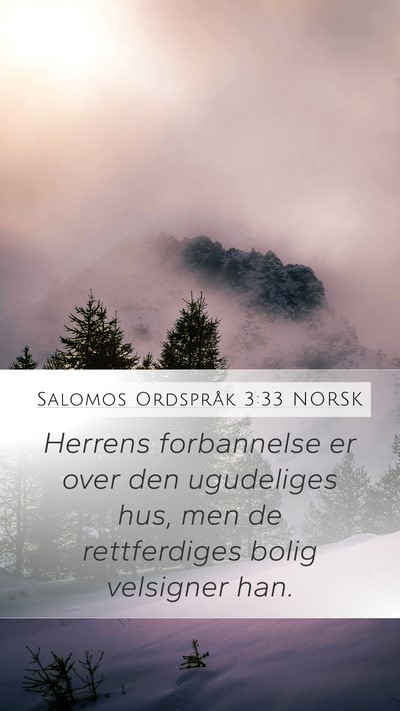 Salomos Ordspråk 3:33 NORSK Bible Verse Image