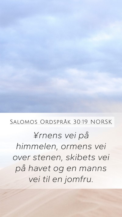Salomos Ordspråk 30:19 NORSK Mobile Phone Wallpaper - ¥rnens vei på himmelen, ormens vei over stenen, - Mobile Bible Verse Wallpaper