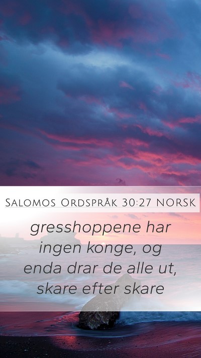 Salomos Ordspråk 30:27 NORSK Bible Verse Image