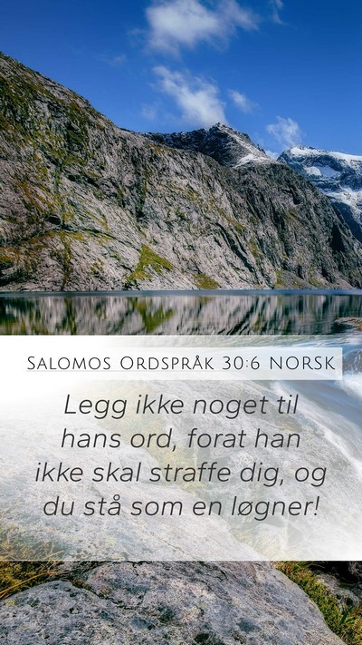 Salomos Ordspråk 30:6 NORSK Bible Verse Image